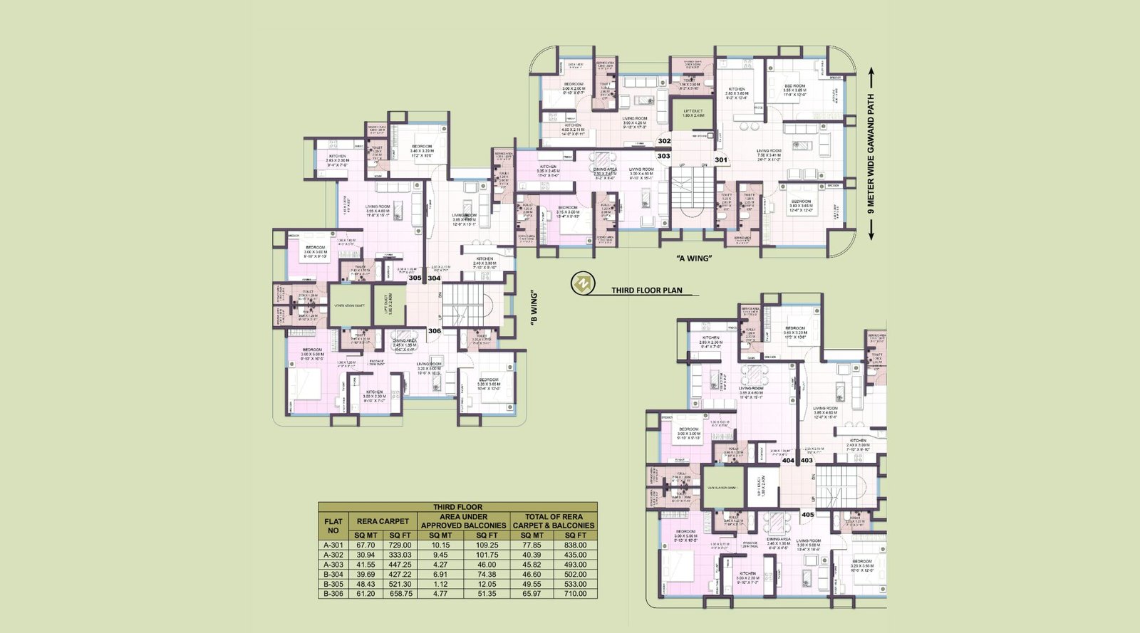 Magnum-Omkar-and-Parinita-Typical-Floor-Plan-3rd-Floor